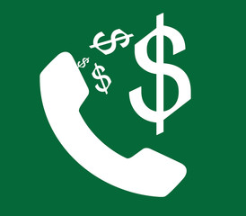 Phone and Dollar Sign Icon