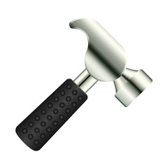 Childish Hammer Icon. Isolated On White. Vector Illustration