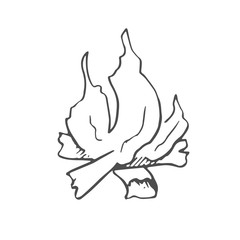 bonfire scetch. vector