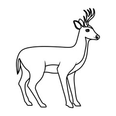 Deer icon. Livestock animal life nature and fauna theme. Vector illustration