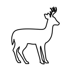 Deer icon. Livestock animal life nature and fauna theme. Vector illustration