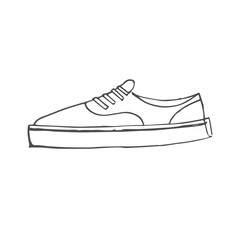 sneakers scetch. vector