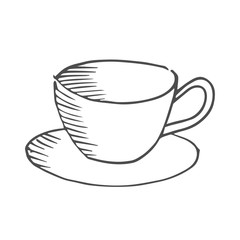 coffee cup scetch. vector