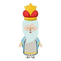 Wiseman cartoon icon. Happy epiphany day holy night and christmas theme. Colorful design. Vector illustration