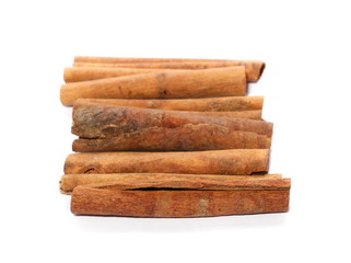 cinnamon stick spice isolated on white