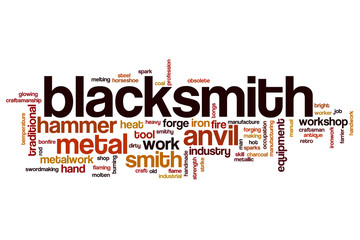 Fototapeta premium Blacksmith word cloud