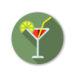 cocktail icon. vector. flat style