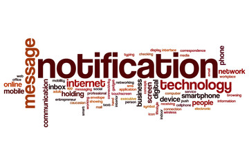 Notification word cloud