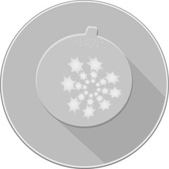 Fototapeta premium Christmas decorations icon. snowflake sphere icon. shades of gray icon.