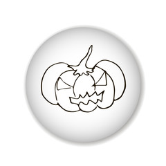 halloween pumpkin vector scetch