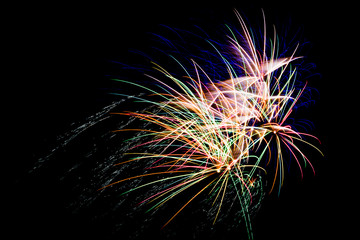 Fireworks Display Dark Black Night 