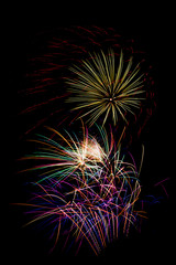 Fireworks Display Dark Black Night 