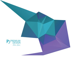 Polygonal Abstract Background and PD Logo