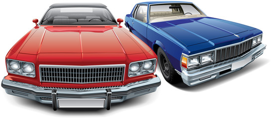 Two American vintage automobiles