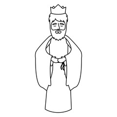 Wiseman cartoon icon. Happy epiphany day holy night and christmas theme. Colorful design. Vector illustration