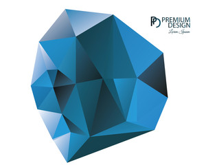 Fototapeta na wymiar Polygonal Abstract Background and PD Logo