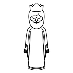 Wiseman cartoon icon. Happy epiphany day holy night and christmas theme. Colorful design. Vector illustration