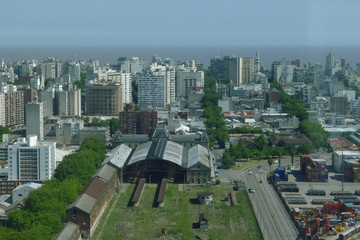 Uruguay, Montevideo, Aerial View from Tower of Antel,