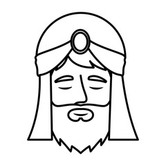 Wiseman cartoon icon. Happy epiphany day holy night and christmas theme. Colorful design. Vector illustration