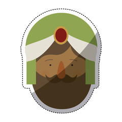 Wiseman cartoon icon. Happy epiphany day holy night and christmas theme. Colorful design. Vector illustration