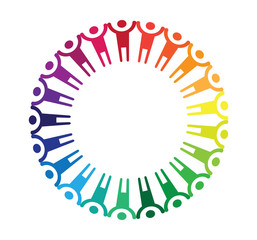 People Holding Hands Illustration