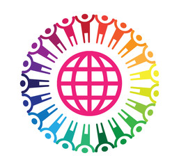 People Holding Hands And The World