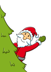 Ausmalbild Weihnachtsmann koloriert