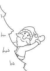 Ausmalbild Weihnachtsmann