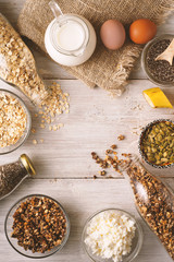 Variety of healthy food concept mockup