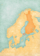 Map of Scandinavia - Aland Islands