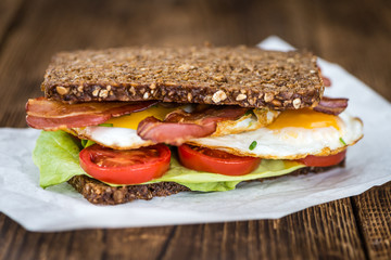 Fried Eggs on a Sandwich