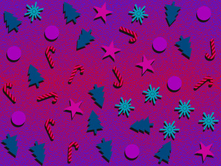 Merry Christmas gold glittering lettering design. Vector illustration