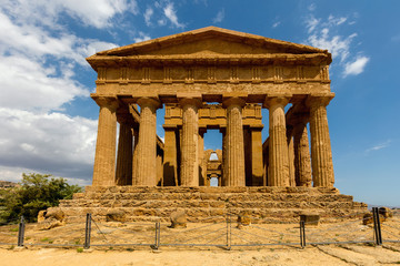 Ancient Greek (c.430 BC) Temple of Concordia in the Valley of the Temples, Agrigento is the largest...