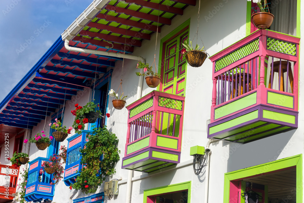 Sticker Colorful Balconies in Salento