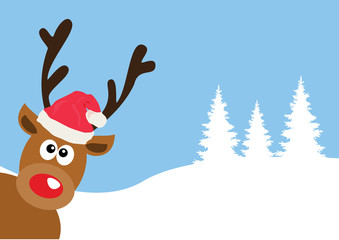 Funny Reindeer Vector