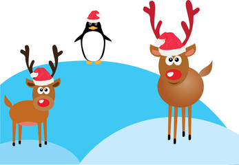 Funny Reindeer Vector