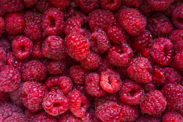 Fresh raspberries background