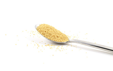 Pile of couscous on a spoon