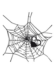 Gothic heart spider web