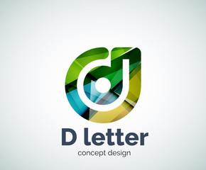 Vector D letter concept logo template