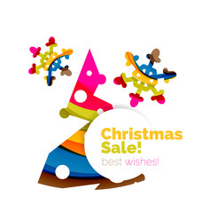 Geometric Christmas sale or promotion ad banner