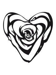Gothic heart rose