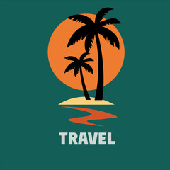 Fototapeta premium Travel logo design template.