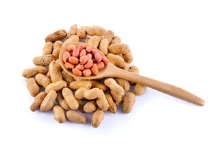 peanuts isolated on white background