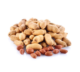 peanuts isolated on white background