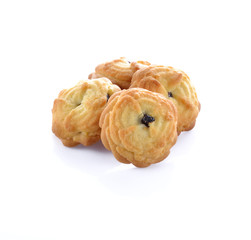 Biscotti on white background