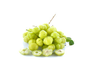 Star gooseberry isolated on white background