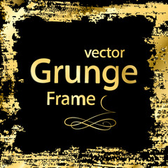gold grunge frame