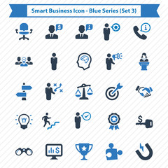 Smart Business Icons - Blue Series (Set 3)