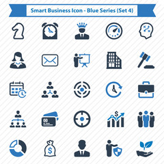 Smart Business Icons - Blue Series (Set 4)